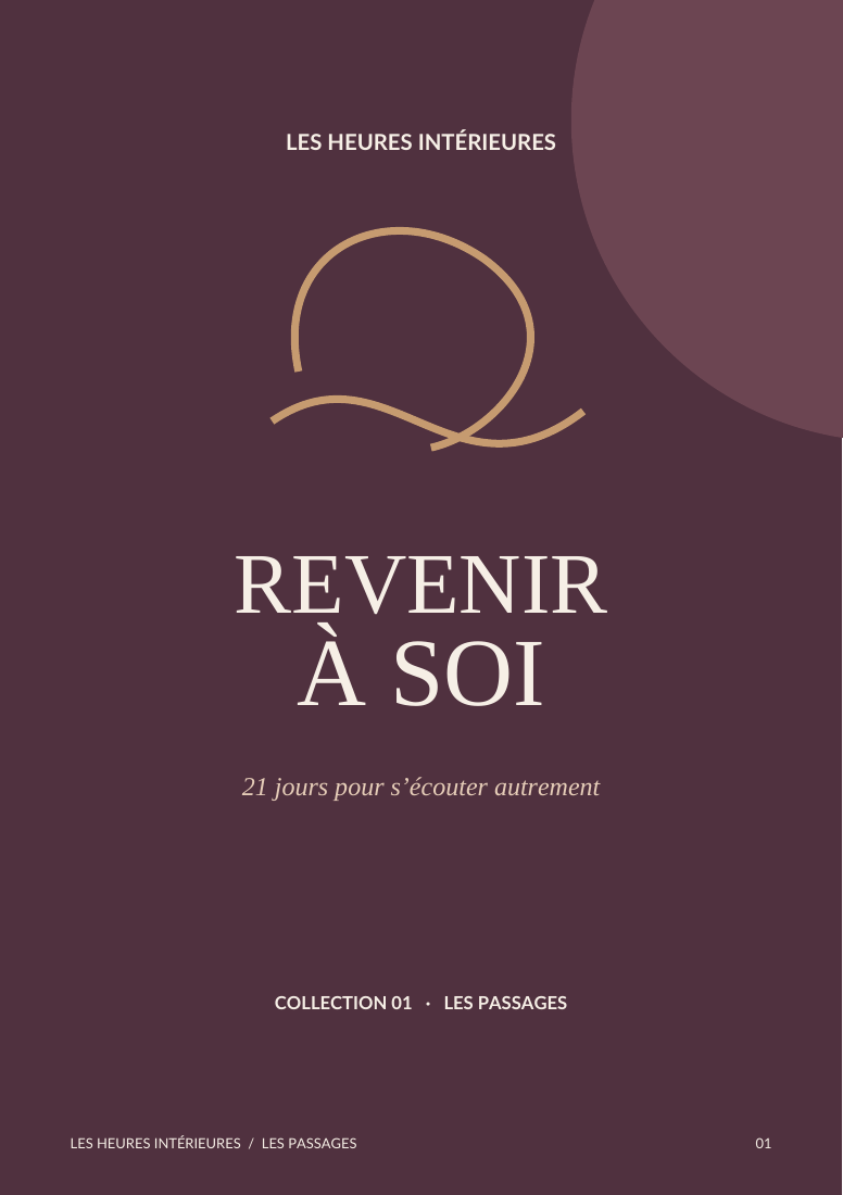 Couverture du carnet Revenir à soi